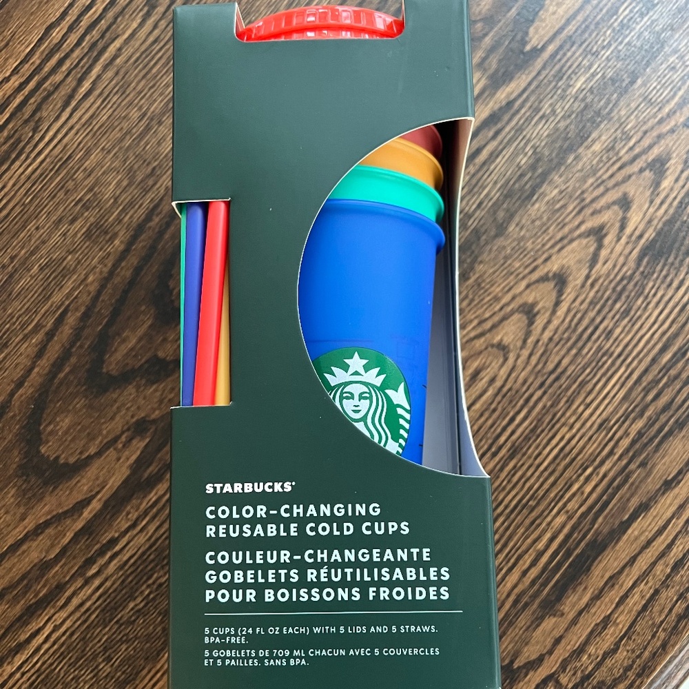 Starbucks Color Changing Reusable Cups- all 5